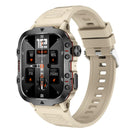 White Rugged Smart Fitness Watch - Waterproof, Multi-Sport Modes, and Health Tracking