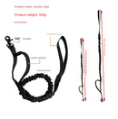 XL Black Hands-Free Dog Leash with Adjustable Waist Belt - Shock Absorbing Bungee Lead