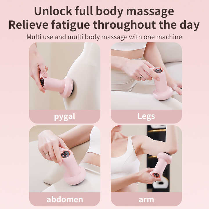 White Portable Electric Body Sculpting Massager - Slimming and Relaxation Tool