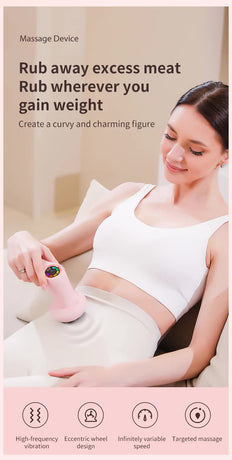 White Portable Electric Body Sculpting Massager - Slimming and Relaxation Tool