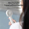 White Mini Handheld Rechargeable Fan - Portable USB-Powered Cooling with Keyring