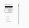 White Stylus Pen for iPad (2018 & Later) - Tilt Pressure, Magnetic Attachment, LED Battery Indicator, Type-C Rechargeable