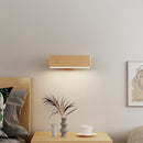 Yellow Touch-Control Dimmable Wooden LED Wall Light - Minimalist Design