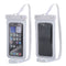 White Four Pieces Per Set Waterproof Phone Pouch with Clear Touchscreen Window and Lanyard