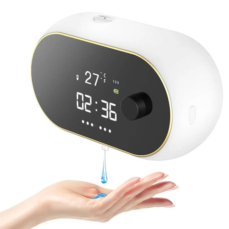 White Gel Model Wall-Mounted Automatic Liquid Soap Dispenser with LED Display