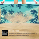 2 pcs Palm Frond Extra Large Microfiber Double-Sided Beach Towel, Quick-Drying and Portable