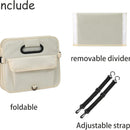 White Large Car Storage Organizer with Handles, 24x17.6x12.2 in, Collapsible