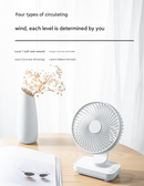 White Portable Mini Fan - Compact, Quiet, and Rechargeable for Personal Cooling