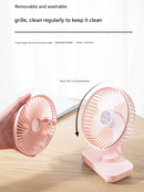 White Portable Mini Fan - Compact, Quiet, and Rechargeable for Personal Cooling