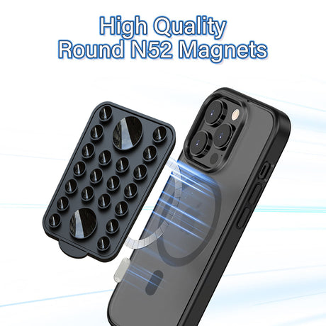 White Magnetic Phone Mount with High-Quality N52 Magnets - Strong, Durable, and Easy to Use