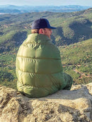 Military Green Compact Lightweight Quilted Blanket - Soft, Warm, and Portable for Outdoor Adventures