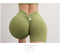 XL Green Women's V-Back Scrunch Butt Yoga Shorts - High-Waisted Seamless Workout Shorts