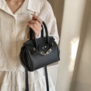 Khaki Mini Black Litchi Texture  Bag - Handbag, Crossbody & Shoulder Bag