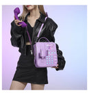 Purple Sweet Girl Creative Crossbody Bag with Telephone Design, PU Material, Lightweight and Unique