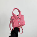 Pink Trendy Shirt-Inspired PU Shoulder Bag | Stylish Handbag with Unique Design