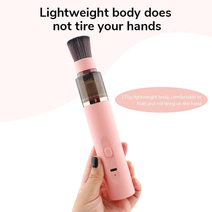 Pink Mini Portable Wireless Dust Vacuum Cleaner, Powerful and Long-Lasting Handheld Vacuum for Makeup Tables, Powder, and Dust