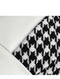 1 Pair (Headrest + Pillow) White Cute Bowtie Car Headrest Pillow and Waist Cushion Set, Stylish Houndstooth Design, Soft Neck and Back Support for Car Interior