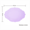 2 Pcs Purple Oval Embossed Floral Edged Silicone Placemats, Non-Slip, Heat-Resistant, Easy-to-Clean Dining Table Mats, Korean and European Style