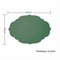 2 Pcs Green Oval Embossed Floral Edged Silicone Placemats, Non-Slip, Heat-Resistant, Easy-to-Clean Dining Table Mats, Korean and European Style