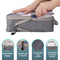 Grey Compression Travel Storage Bags Set, Mesh Travel Organizers for Luggage, Foldable and Space-Saving Packing Cubes