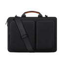 Black 15.6-Inch Shockproof Laptop Bag with Compartments - Slim Design, Travel-Ready