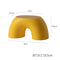 Yellow Minimalist Round Shape Footstool - Durable Anti-slip Rainbow Stool for Home, Creative Design PP+Polypropylene Material, Comfortable Shoe Bench