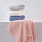 White Soft Candy Stripe Coral Fleece Bath Towel and Washcloth Set, Ultra Absorbent, Skin-Friendly