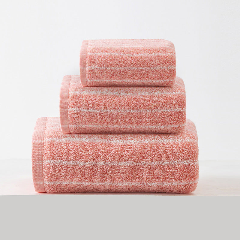 Pink Soft and Absorbent Cotton Towel Set | 3-Piece Luxury Bath Towels - Ideal for Adults, Face & Bath Towels