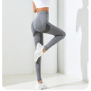 Black Size XL High-Waisted Butt-Lifting Seamless Yoga Leggings for Women - Knitted Fitness Pants