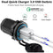 (2 PCS )45W Car USB Charger with Dual QC3.0 Fast Charging Ports - 12-24V Vehicle Power Adapter