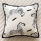 White Horse 45x45cm Decorative Zebra-Pattern Pillow Cover with Non-Woven Insert