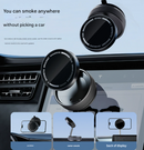 White Magnetic Car Phone Mount - 66x66x34mm with Adjustable Bracket for Easy Smartphone Access