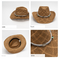 White Handmade Straw Cowboy Hat, Summer Sun Hat, Outdoor Sun Protection, Fits Head Size 58-59cm