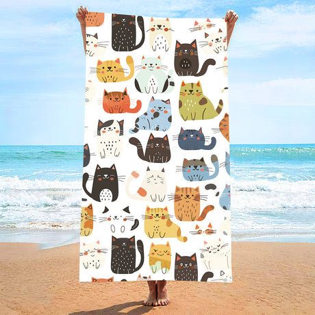 2 pcs Extra Large Microfiber Double-Sided Beach Towel, Quick-Drying and Portable - STJ-003-X19