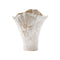 Elegant white vintage ceramic vase - decorative home accessories with floral details