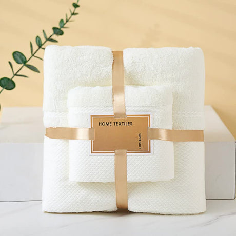 Beige Soft and Absorbent Towel Set – Wrap Towel and Bath Towel Set for Ultimate Comfort