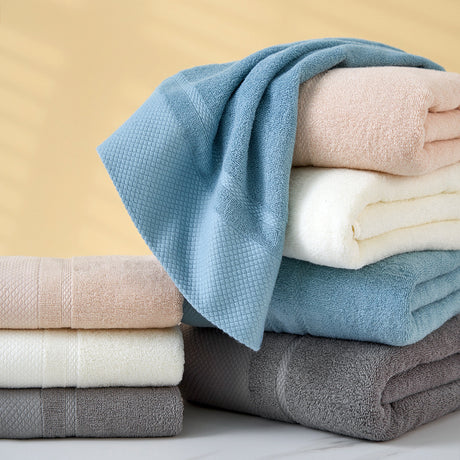 Beige Soft and Absorbent Towel Set – Wrap Towel and Bath Towel Set for Ultimate Comfort