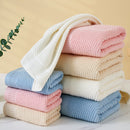 Beige Solid Color Diagonal Stripe Towel Set – Luxurious Bath and Hand Towels for Home Use