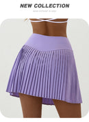 High waist Anchor Red pleated skirt | built-in shorts to prevent exposure - suitable for yoga, badminton and golf  Size XS