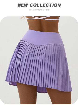 High waist Anchor Red pleated skirt | built-in shorts to prevent exposure - suitable for yoga, badminton and golf  Size M