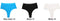 3 pcs High-Waisted Solid Color Cotton Comfort Plus Size Tummy Control Thong Panties for Women - Size M