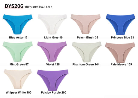 4 pcs Violet High-Waisted Cotton Bikini Briefs for Women, Slim Fit & Comfortable S Size