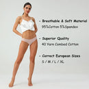 4 pcs Violet High-Waisted Cotton Bikini Briefs for Women, Slim Fit & Comfortable S Size