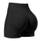 Black High-Waisted Yoga Shorts for Women, Butt-Lifting Fitness Running Shorts, Sports Leggings for Workout, Size M