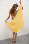 Yellow Summer Sun Protection Sarong - Women's Beach Cover-Up with Tassels 68x163cm