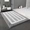 Gray Stripes Absorbent Striped Bathroom Rug - Non-Slip Bath Mat for Bathroom, Toilet & Shower Room Entrance 50x80cm