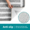 Gray gradient Absorbent Striped Bathroom Rug - Non-Slip Bath Mat for Bathroom, Toilet & Shower Room Entrance 60x90cm