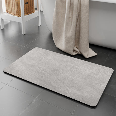 Grey Quick-Dry Absorbent Non-Slip Bath Rug for Bathroom, Kitchen & Entryway 45x70cm