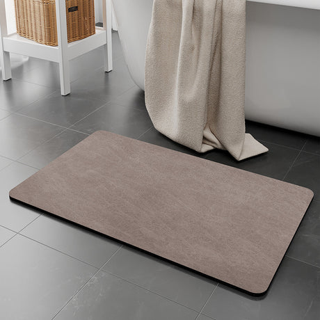 Brown Quick-Dry Absorbent Non-Slip Bath Rug for Bathroom, Kitchen & Entryway 45x70cm