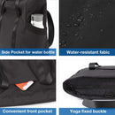 Black Stylish and Practical Water-Resistant Tote Bag for Daily Use & Yoga – Spacious with Convenient Compartments